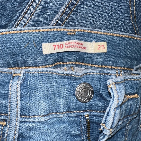 Levi's 710 super skinny high rise jean size 25 - Picture 3 of 3